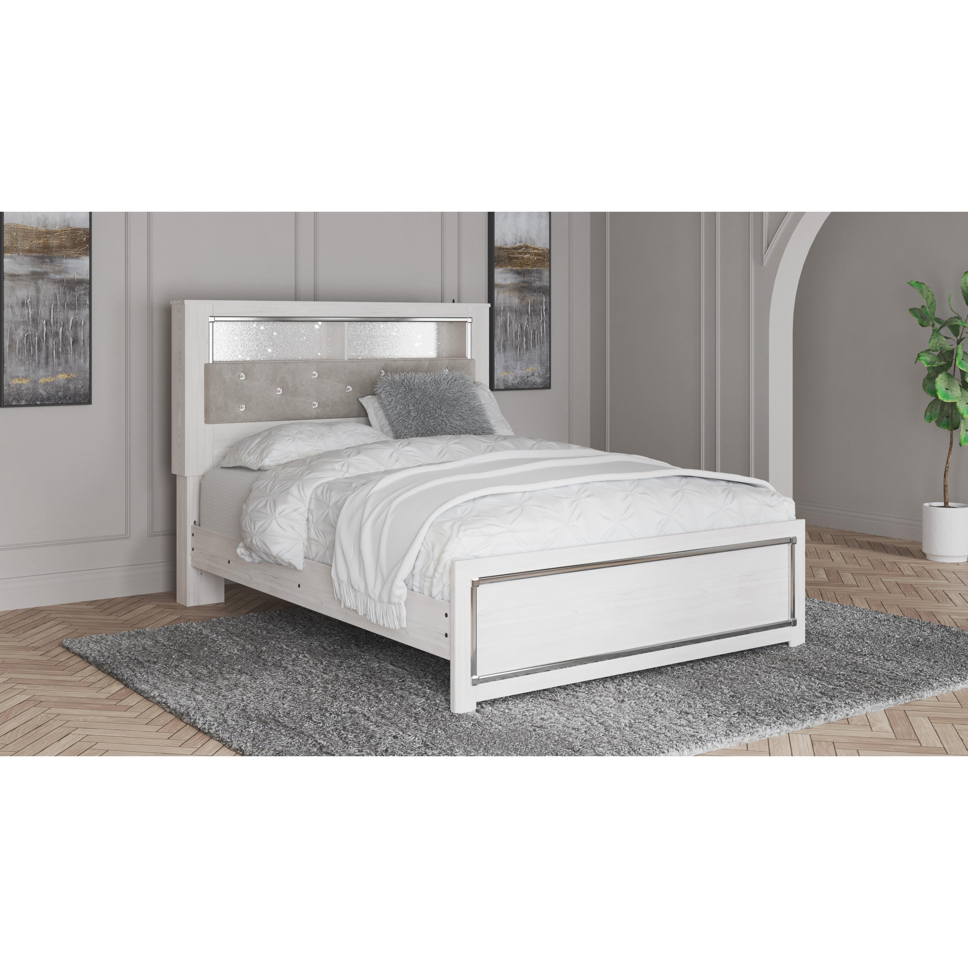 Signature Design by Ashley Altyra Queen Upholstered Bookcase Bed B2640-65/B2640-54/B2640-96 IMAGE 6