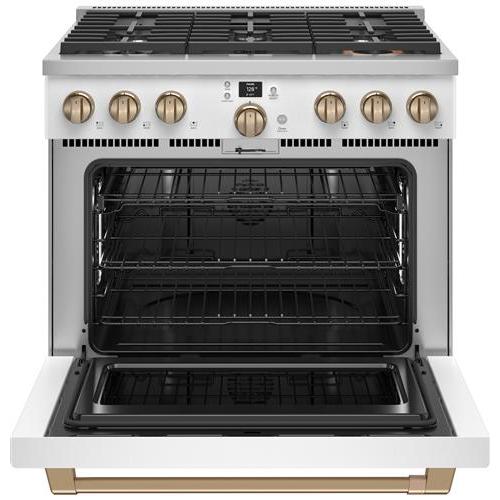 Café 36-inch Freestanding Dual-Fuel Range with 6 Burners C2Y366P4TW2 IMAGE 2