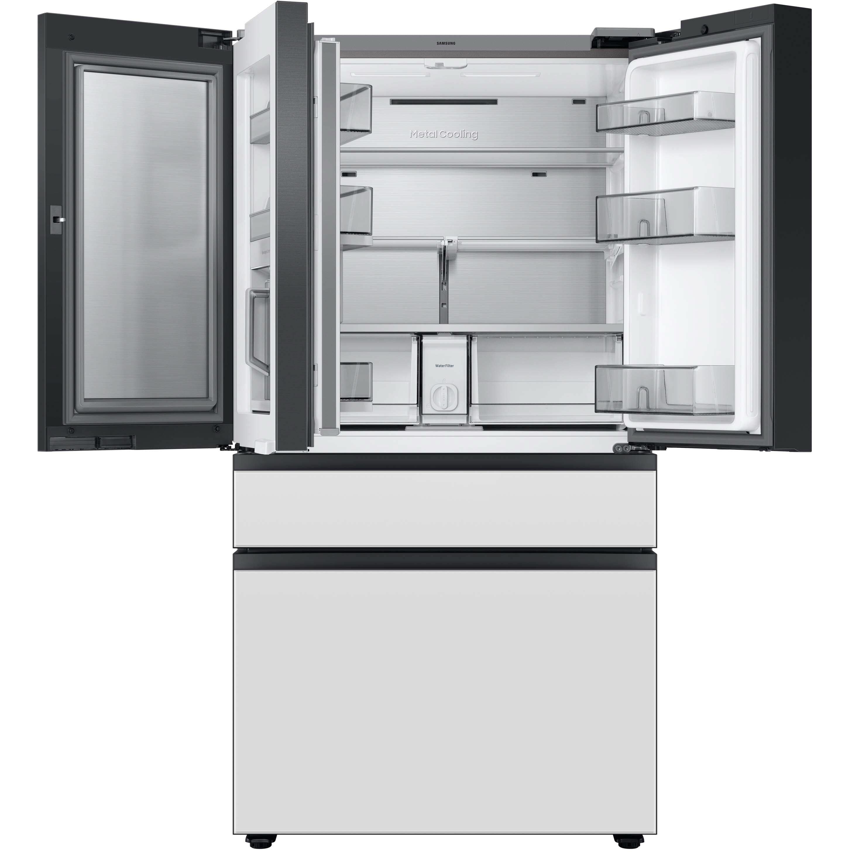 Samsung 36-inch, 23 cu.ft. Counter-Depth French 4-Door Refrigerator with Family Hub™ RF23BB8900AWAC IMAGE 4