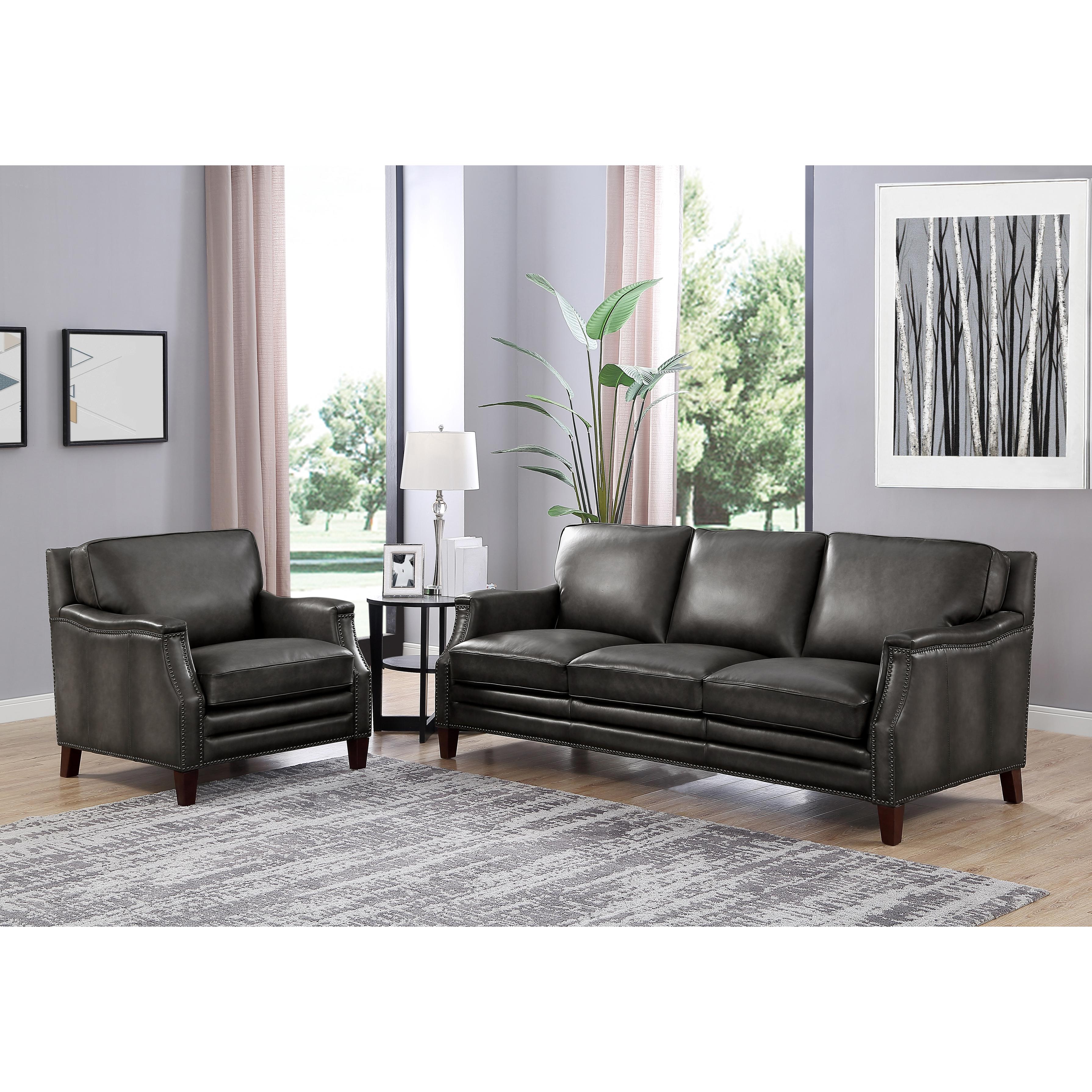 Amax Leather Romana Stationary Leather Sofa 6681-30-5858 IMAGE 3