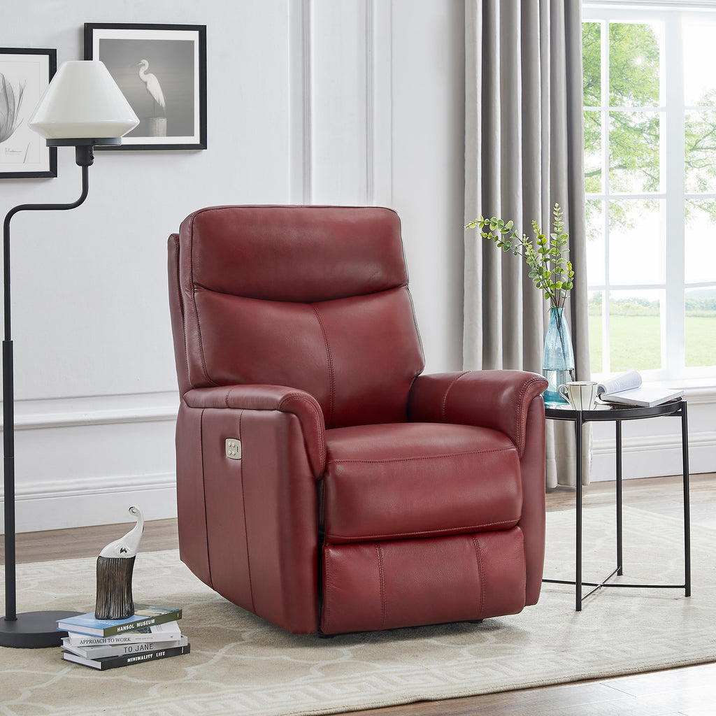 Amax Leather Columbia Power Leather Recliner 6915W-10P2-2169