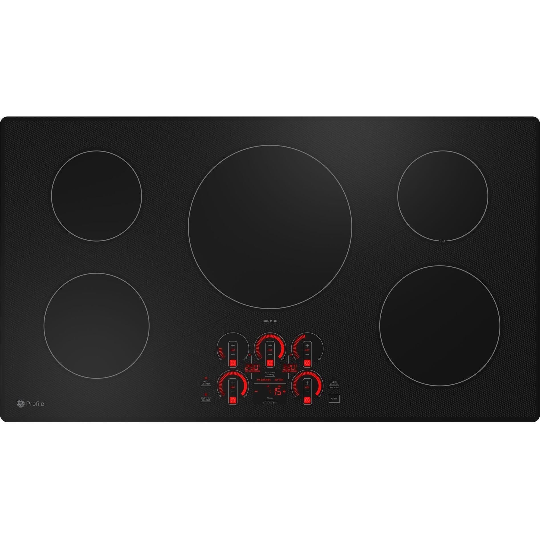 GE Profile 36-inch Built-in Induction Cooktop with Wi-Fi PHP7036DTBB IMAGE 2