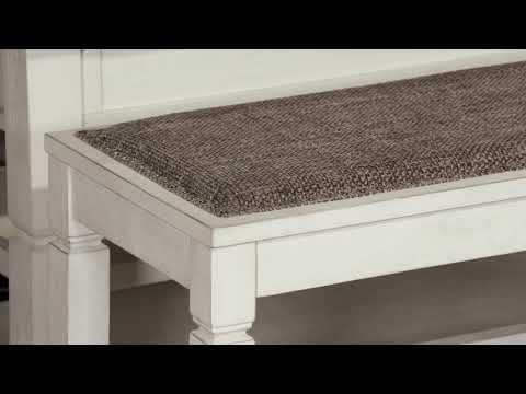 Signature Design by Ashley Bolanburg Counter Height Bench D647-09 EXTERNAL_VIDEO 1